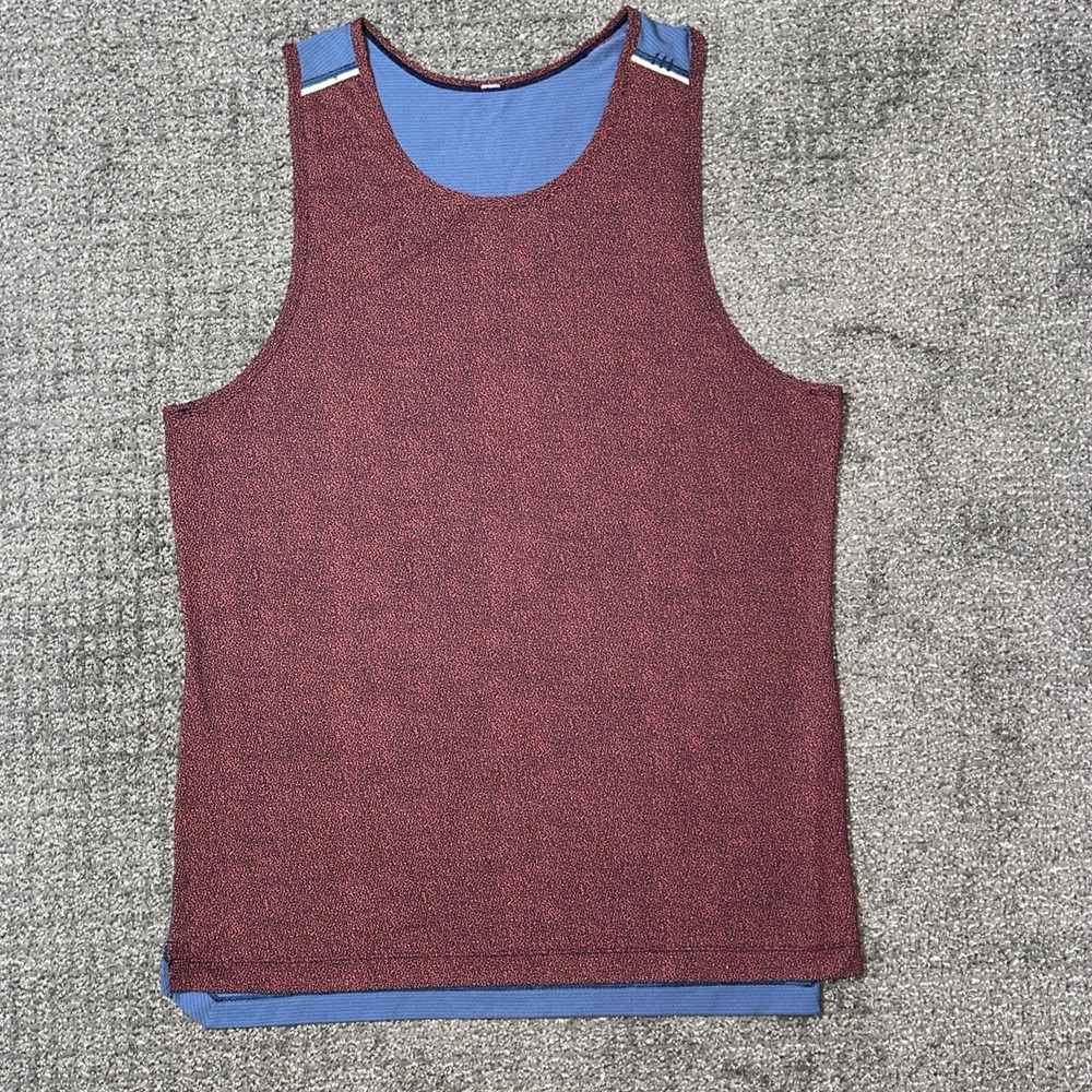 lululemon athletica Men's Reversible Tank Top in Burgundy and Blue